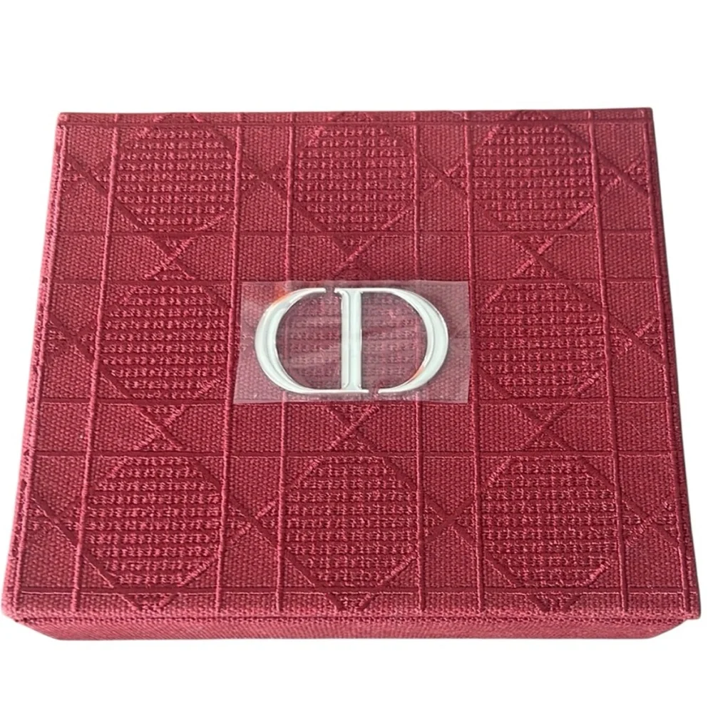 New in Box Christian Dior Red GWP Textured Jewelry Box/Removable lipstick Insert